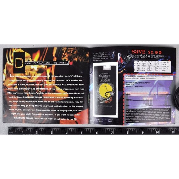 Nightmare Before Christmas Vtg Movie Promo Disney Lot Pins Button Frame Booklet - Picture 14 of 16